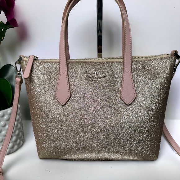 Authentic Kate Spade Joeley Small Satchel Crossbody Rose Gold ECU - Picture 1 of 15